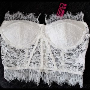 Strapless Lace Top